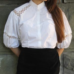 SOLD🔅Roberto Cavalli Bishop Sleeve Blouse